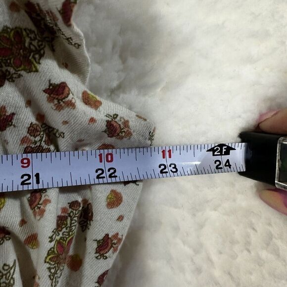 Lane Bryant Blouse Size 18 20 Flutter Sleeve V Neck Blouse Floral Stretchy Boho - Picture 10 of 10